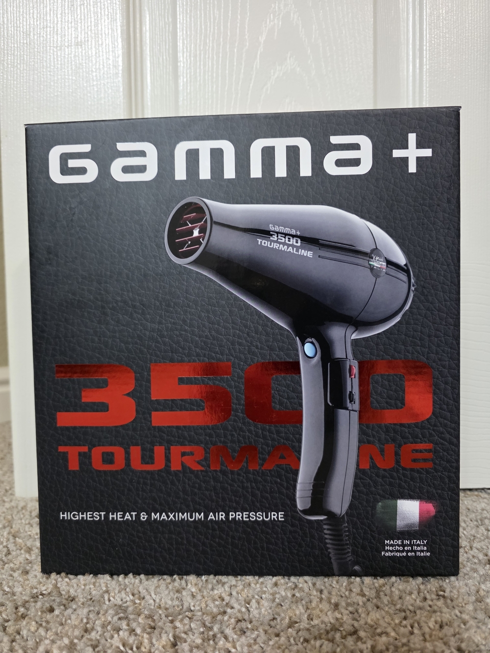 Gamma+ 3500 Tourmaline Professional Hair Dryer - Black New In Box